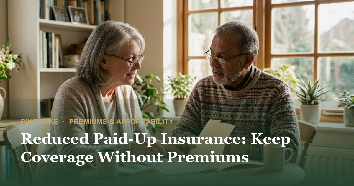 Reduced Paid-Up Insurance: Keep Coverage Without Premiums