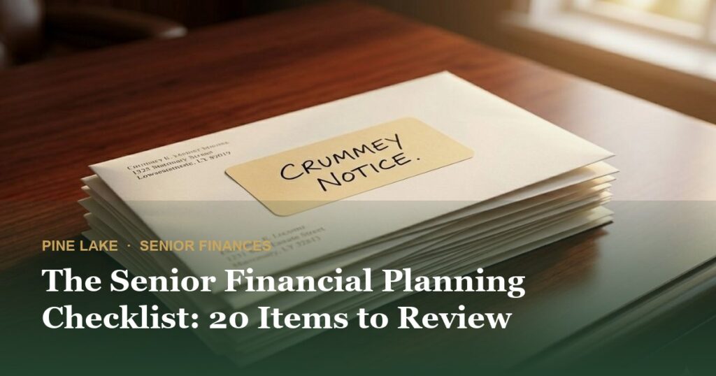The Senior Financial Planning Checklist: 20 Items to Review