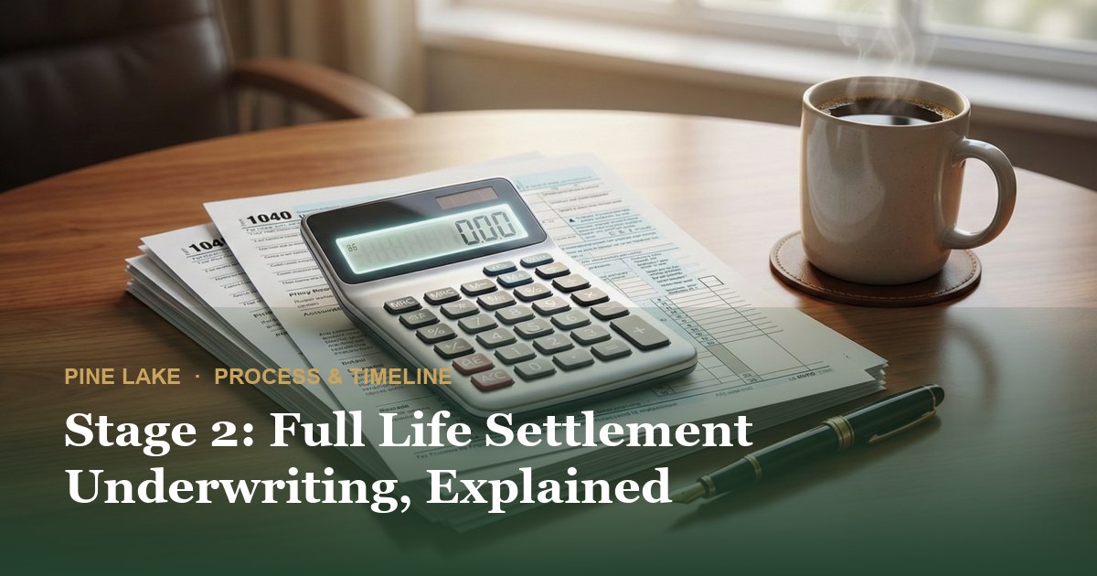 Stage 2: Full Life Settlement Underwriting, Explained